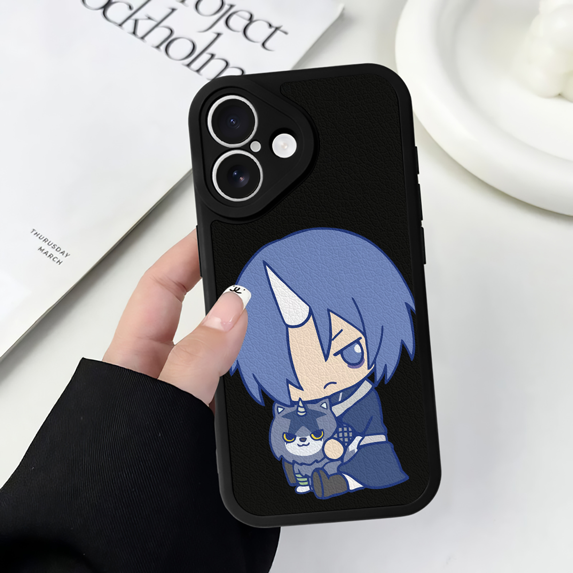 （画像用） 転スラ Regarding Reincarnated to Slime 【iPhone 16シリーズ対応】シリコンスマホケース（レザー調） 材質：シリコン